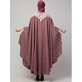 Designer embroidery Irani Kaftan - Mauve Pink